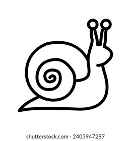 Snail vector line icon, outline icon, pixel perfect icon