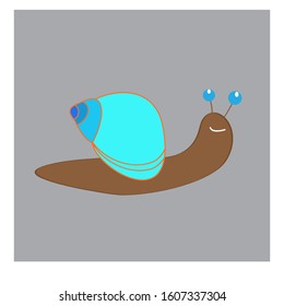 Snail vector, logo or illustration.