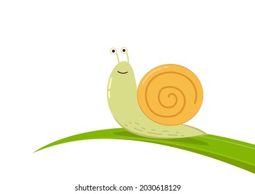 Snail on the leaf Royalty Free Stock SVG Vector and Clip Art