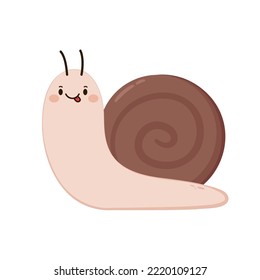 Snail vector. Snail on white background. Snail cartoon vector.