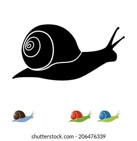 Snail Vector Silhouette