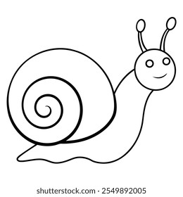 snail of a vector silhouette