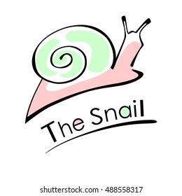 The snail, which is slowly moving somewhere