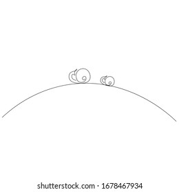 Snails animals family vector illustration