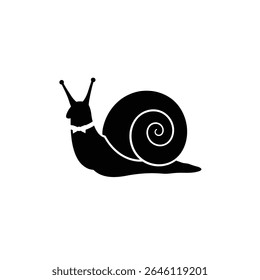 Snails bow tie shell black silhouette design.