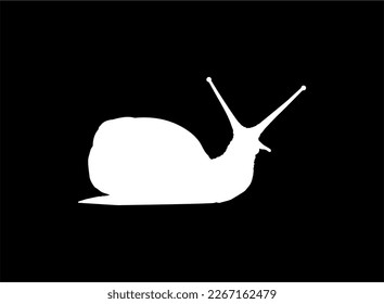 Los caracoles también se denominan Escargot Silhouette para logotipo, ilustración artística, aplicaciones, sitio web o elemento de diseño gráfico. Ilustración vectorial