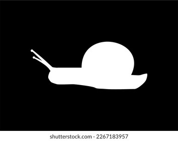 Snails are also called Escargot Silhouette for Logo, Art Illustration, Apps, Website or Graphic Design Element. Vector Illustration