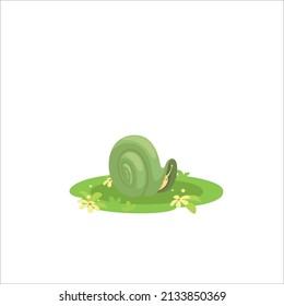 Snails Cartoon Characters Insects With Spiral House Shell Slug Slime Illustration Vector