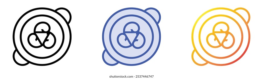 snails icon. Linear, Blue Fill and Gradient Style Design Isolated On White Background
