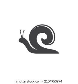 Snails logo vector  on white background 