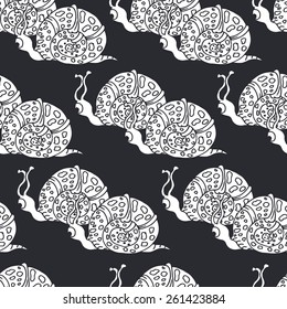 Snails seamless pattern for your textile design.