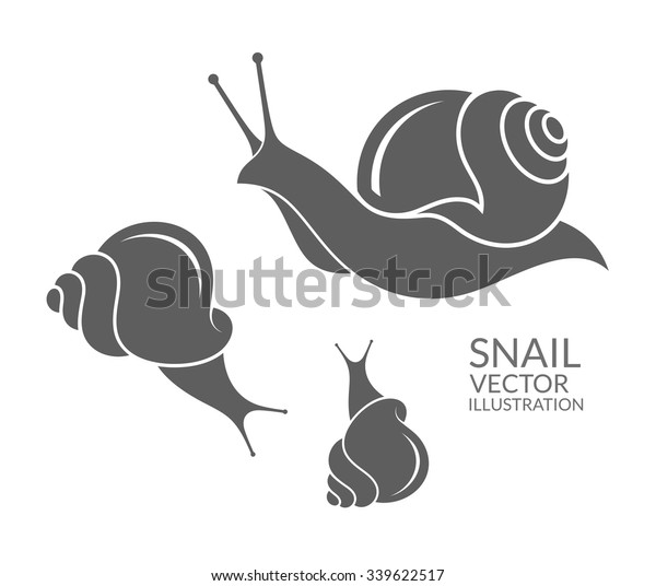 Snails. Vector illustration. Abstract snails on white background