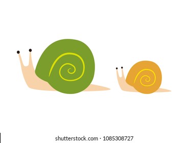 snails vector illustration on white background