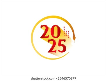 snake 2025 red golden elegan vector, happy new year, chinees new year