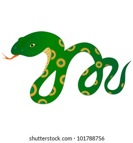Cute Green Snake Red Spots Vector Stock Vector (Royalty Free ...