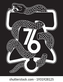 snake 76 t shirt design