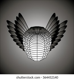 Snake abstract vector illustration.