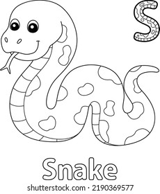 Snake Alphabet Abc Coloring Page S Stock Vector (Royalty Free ...