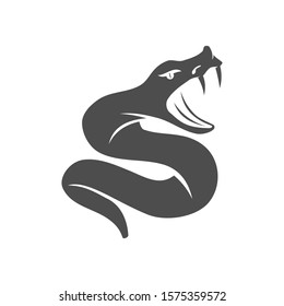 Snake Angry logo template design Vector illustration Isolated