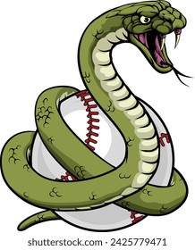 A snake animal baseball sports team cartoon mascot svg