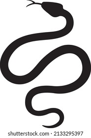 Snake animal black vector illustration
