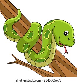 Snake Animal Cartoon Colored Clipart Illustration Stock Vector (Royalty ...