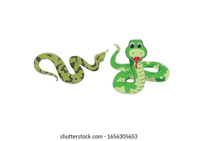 Snake Animal Cartoon Vector Illustration