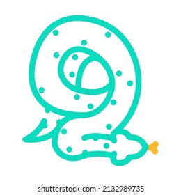 snake animal color icon vector. snake animal sign. isolated symbol illustration