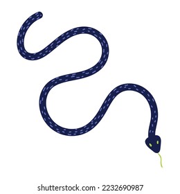 icono plano de animal de serpiente aislado