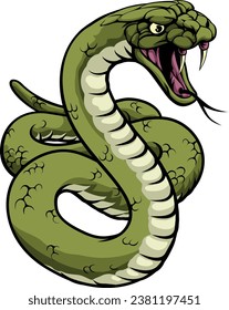 A snake animal sport team cartoon mascot svg