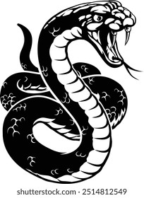 A snake animal sport team cartoon mascot