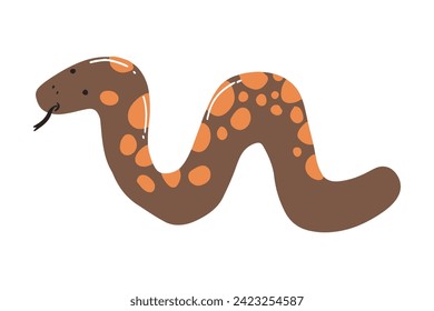 Snake animal tropical forest isolated on white background
