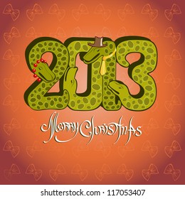 snake background christmas