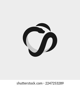 snake and ball logo design inspiration