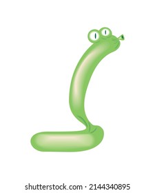 Snake Balloon Animal Icon Isolated