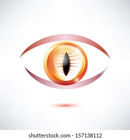 snake, beast eye, abstract glossy shape