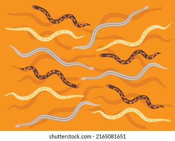 Snack Boa Python Pet Set Seamless Wallpaper Fondo
