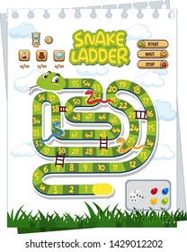 Snake Board Game Template Illustration Stock Vector (royalty Free 