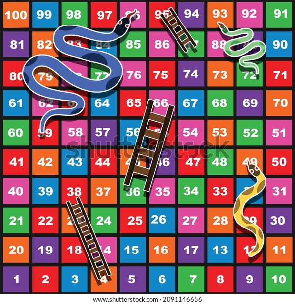 Snake Board Game Vector Art Illustration Stock Vector (Royalty Free ...