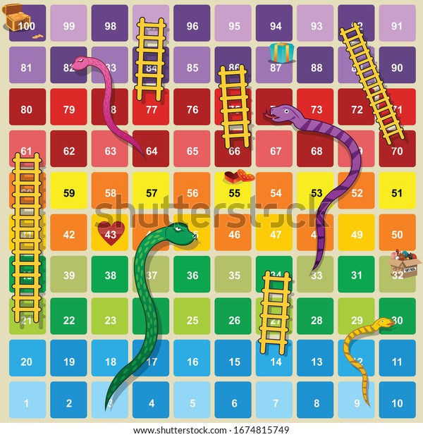 Snake Board Game Vector Illustration Stock Vector (Royalty Free ...