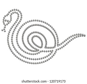 Snake from brilliant stones (abstract vector art illustration). 2013 new year.