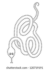 Snake from brilliant stones (abstract vector art illustration). 2013 new year.