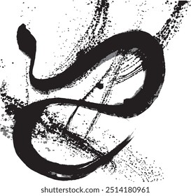 cobra. pincel traçado ilustração. desenho à mão ilustração.