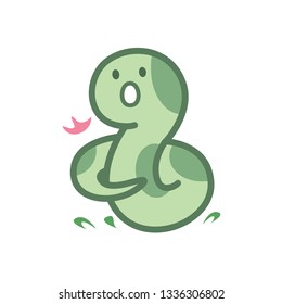 snake cartoon character cute isolated on white background, beautiful snake cartoon characters cute, clip art snake blue lovely and funny, clipart snake mascot cartoon green pastel color