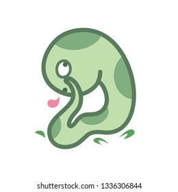 snake cartoon character cute isolated on white background, beautiful snake cartoon characters cute, clip art snake blue lovely and funny, clipart snake mascot cartoon green pastel color