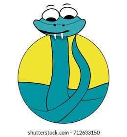Snake cartoon icon icon. Cobra vector and snake head illustration