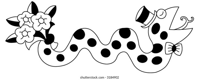A snake cartoon illustration.