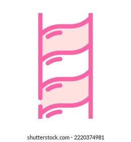 vector de icono de color de cadena de serpiente. señal de la cadena de serpientes. ilustración de símbolo aislado