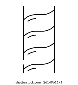 snake chain line icon vector. snake chain sign. isolated contour symbol black illustration