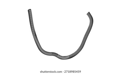 Snake Chain symbol, black isolated silhouette